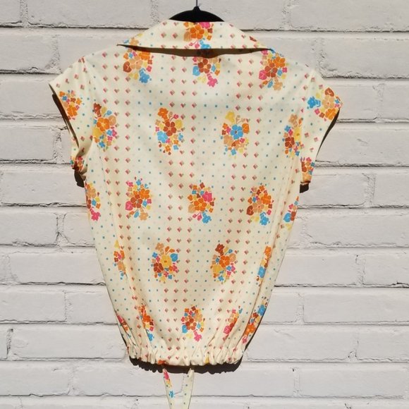 Vintage 70’s Tie Blouse- Size S - Picture 4 of 4